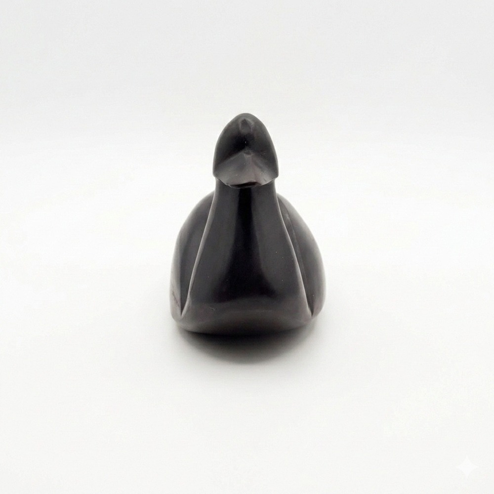 Hand Carved Dark Wood Duck Figurine Minimalist Sculpture Home Decor 8" Unbranded - Picture 3 of 6